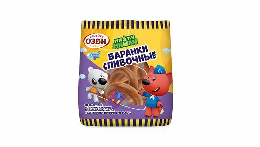 Баранки Семейка Озби Ми-Ми Мишки сливочные