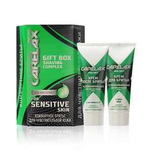 Мужской набор Carelax для чувствительной кожи крем для бритья + крем после бритья