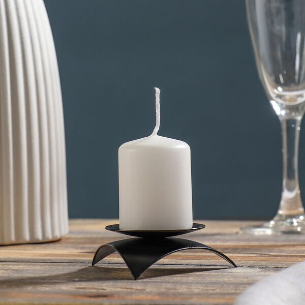 Подсвечник Звездочка 3.5х9 см металл черный