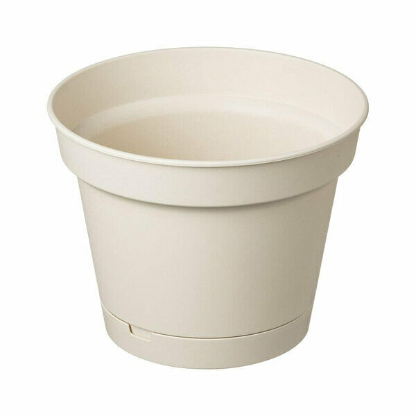 Горшок для цветов Idiland Mint d 185 мм 2,3 л светло-бежевый с поддоном