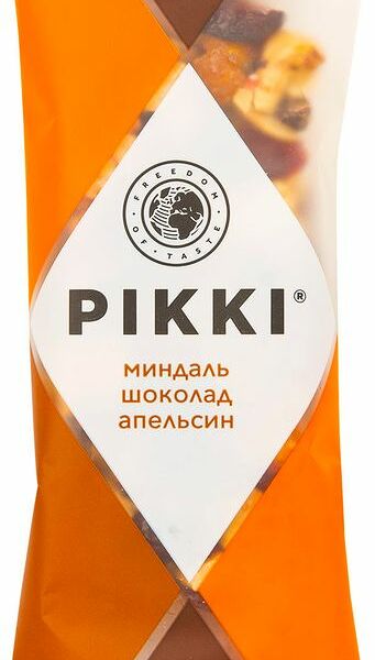 Батончик Pikki миндаль-шоколад-апельсин, 35г