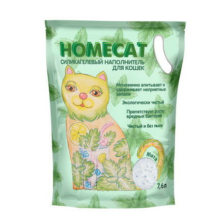 Наполнитель Homecat силикагелевый Мята 7,6 л