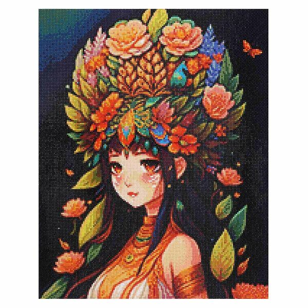 Cr440203 Алмазная мозаика 'Аниме. Богиня Процветания', 40х50, Cristyle