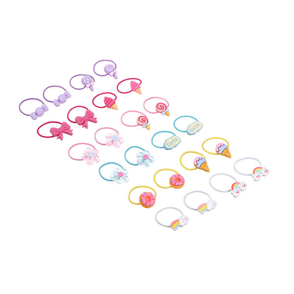 Beriotti набор детских резинок для волос 2шт., нейлон, пластик, полиэстер, d3см, 12 дизайнов, рв-13