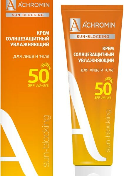 Крем солнцезащитный Achromin Экстра-защита для лица и тела SPF50 100мл