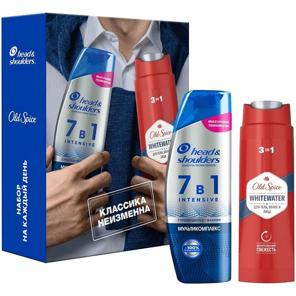 Набор подарочный Head&Shoulders шампунь Мультикомплекс 7в1 270 мл + Old Spice гель для душа Whitewater 250 мл