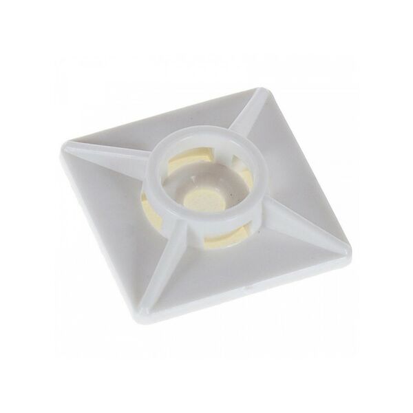 Площадка под хомут самоклеящаяся TECH-KREP, 19х19мм, белая, 40 шт