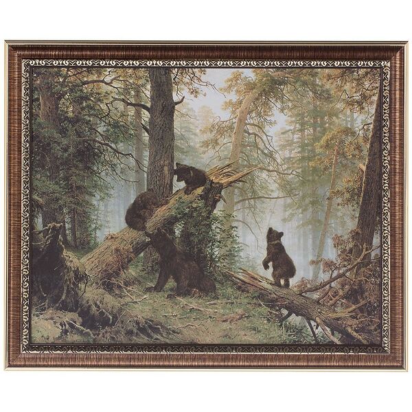 Картина в раме DEKART Утро в сосновом лесу, 40х50см