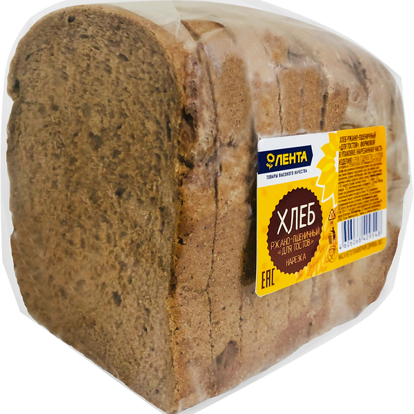 Хлеб ржано-пшеничный ЛЕНТА Для тостов, в нарезке