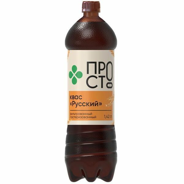 Квас Русский фильтрованный Просто, 1.42л
