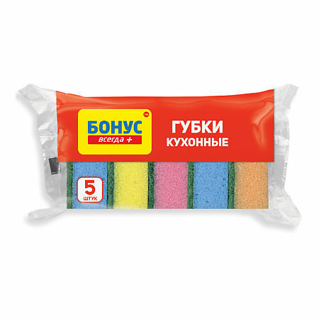 Губка Бонус Кухонная 5 шт