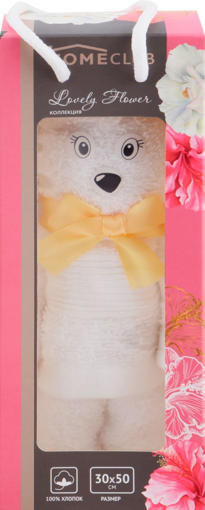 

Полотенце Homeclub Lovely flower Мишка 30x50см