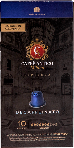 Кофе молотый в капсулах CAFFE ANTICO Alu Decaffeinato, 10кап