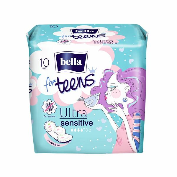 Прокладки гигиенические Bella for teens Ultra sensitive впитывающие 10 шт