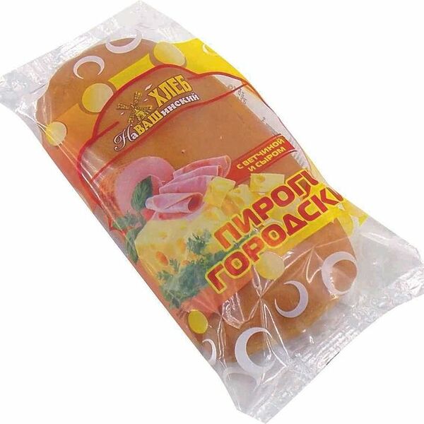 Пирог Навашинский хлеб Городские с ветчиной и сыром