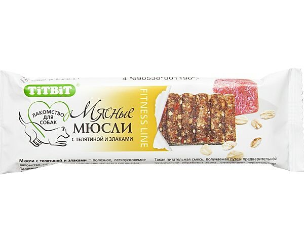 TiTBiT Мюсли Fitness с телятиной и злаками