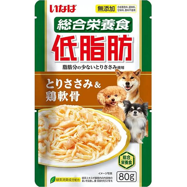 Teishibo Корм INABA CIAO влажный для собак, куриное филе с куриными хрящами в желе, 80 гр.