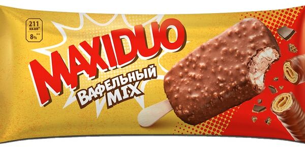 Мороженое Maxiduo Вафельный Mix 63г