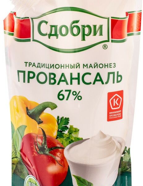 Майонез Сдобри провансаль 67% 400 г