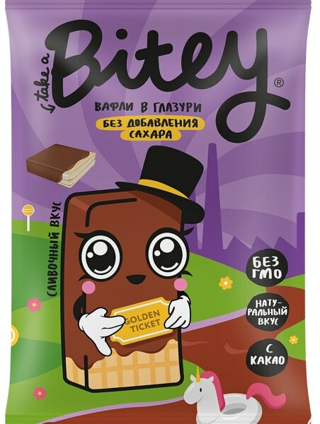 Вафли Take a Bitey глазированные Сливочный вкус 35г