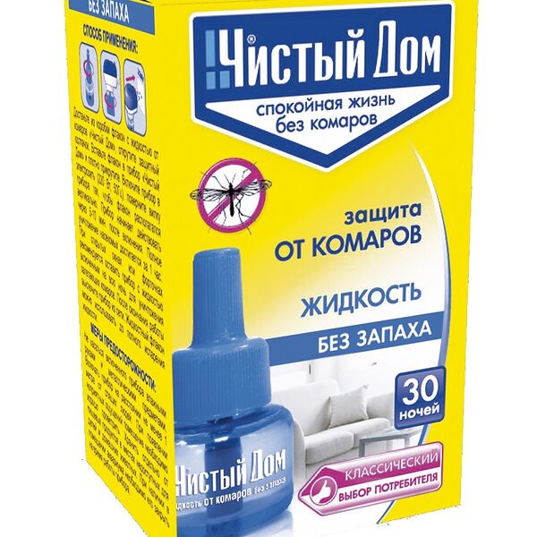 Жидкость от комаров Чистый дом Зеленый чай, 30 ночей