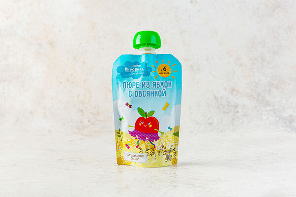 Пюре из яблок с овсянкой