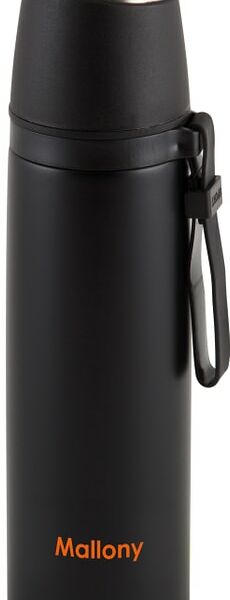 Термос Mallony Nero с чашкой и силиконовым ремешком 500мл