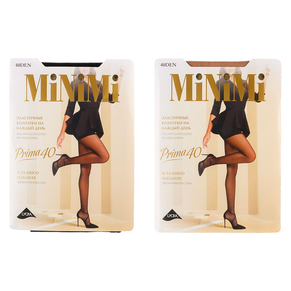 Minimi колготки капроновые prima 40, р-ры 2, 3, 4, 5, 88% полиамид, 12% эластан, два цвета