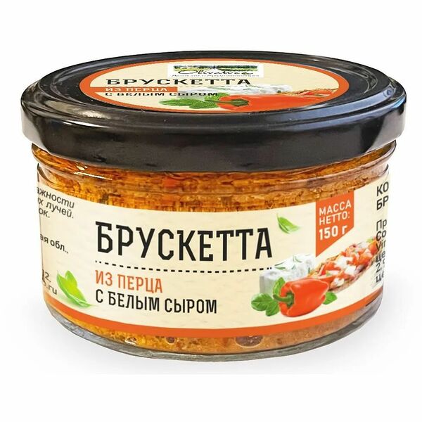Брускетта Olivateca из сладкого перца с белым сыром 150г