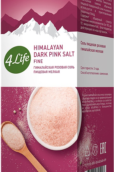 Соль 4LIFE гималайская розовая мелкая 500г