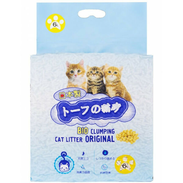 Наполнитель Hakase Arekkusu растительный комкующийся, тофу (оригинальный) 6 л