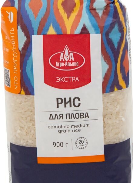 Рис Агро-Альянс Экстра для плова 900г