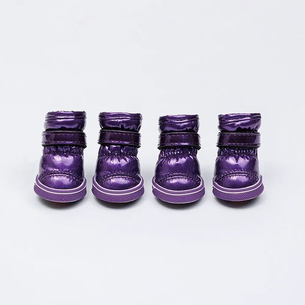 Ботинки дутики для собак S фиолетовый (унисекс)