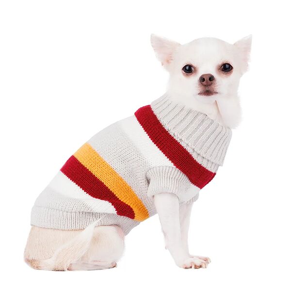 Свитер для собак в полоску 20см XS серый (унисекс)