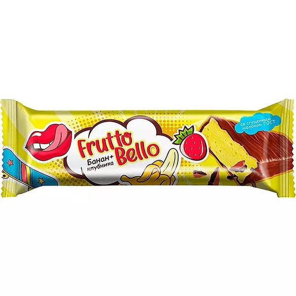 Батончик-суфле со вкусом клубника-банан Frutto Bello,35 г