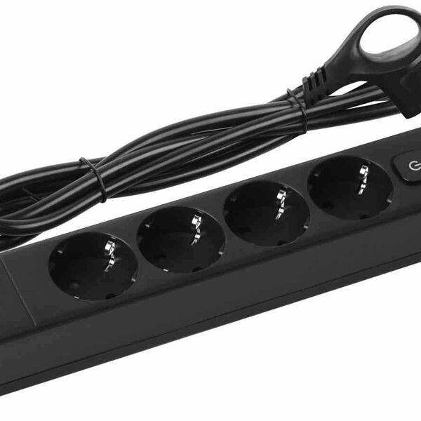 Сетевой фильтр Эра USF-4es-3m-2xUSBAC-B, 2200 Вт