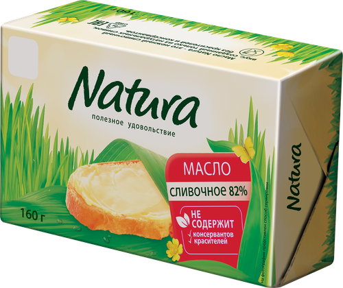

Масло сливочное Natura 82% без змж 160 г