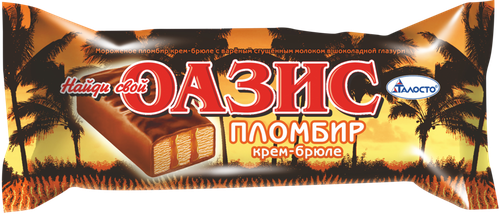 

Мороженое батончик Оазис Талосто Крем-брюле с вареным сгущенным молоком в шоколадной глазури 12% без змж 70 г