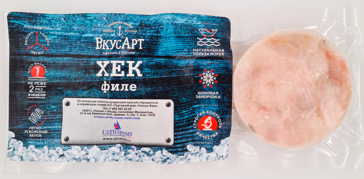 

Хек филе ВкусАрт замороженный медальоны 400 г