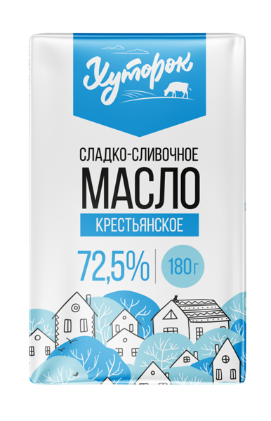 Масло сливочное Хуторок крестьянское 72,5%