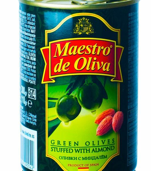 Оливки с миндалем ТМ Maestro de Oliva (Маэстро де Олива), 300г