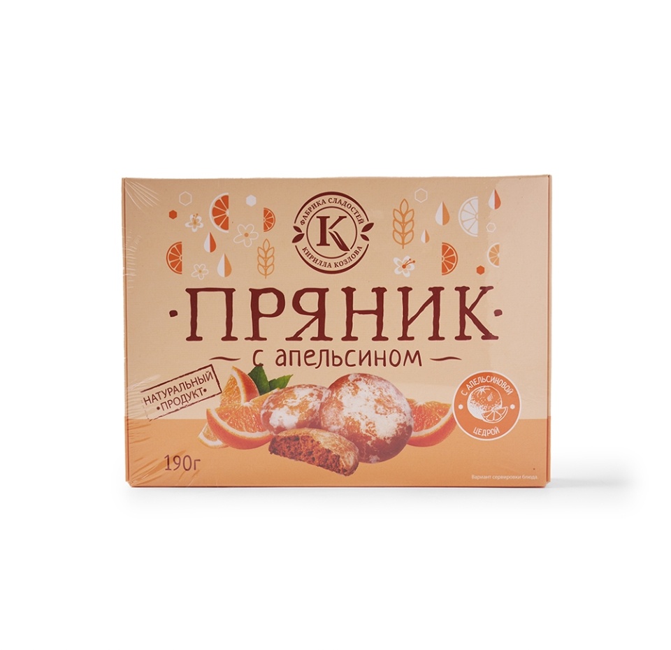 

Пряники "Фабрика сладостей Кирилла Козлова" С апельсином 190г, Россия
