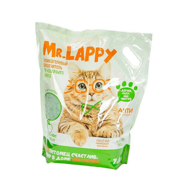 Силикагелевый наполнитель Mr.Lappy Зеленое Яблоко, 7.6 л