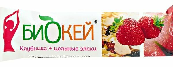 Злаковый батончик Савинов Биокей с клубникой
