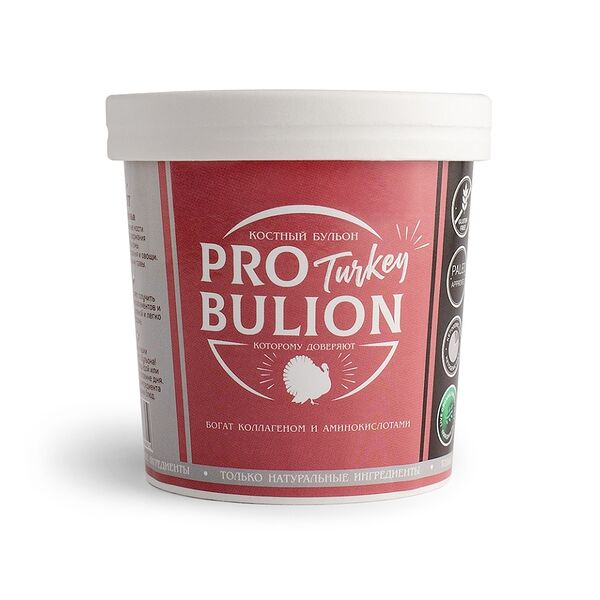 Бульон костный из индейки замороженный, ProBulion, 300 г, Россия