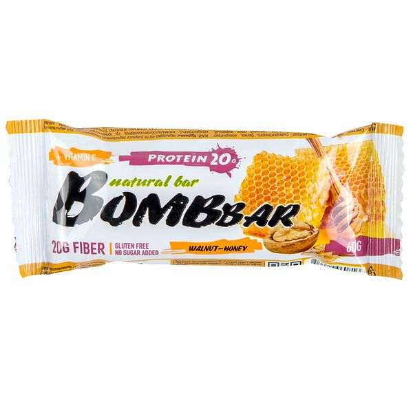 Батончик протеиновый BombBar Natural Bar Грецкие орехи с мёдом
