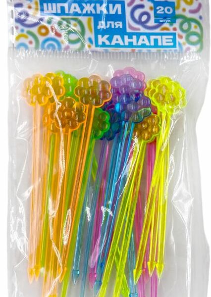 Шпажки Unic для канапе в ассортименте 20 шт