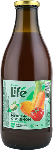 Сок ЛЕНТА LIFE Мультиовощной, 1л