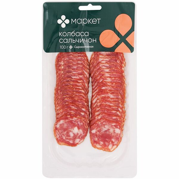 Колбаса сырокопчёная Сальчичон полусухая Маркет Перекрёсток