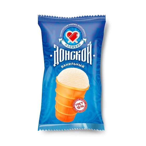 Мороженое Донской пломбир ванильный 15%